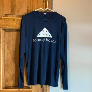 FOLDS OF HONOR, FREEDOM ISN'T FREE LONG SLEEVE NAVY JERSEY, NWOT